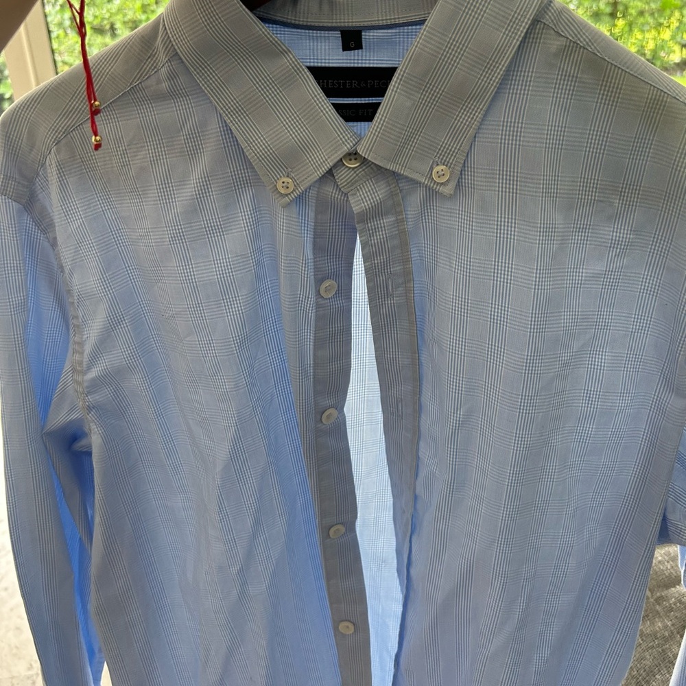 Blue Checkered Men’s Shirt by Chester and Peck